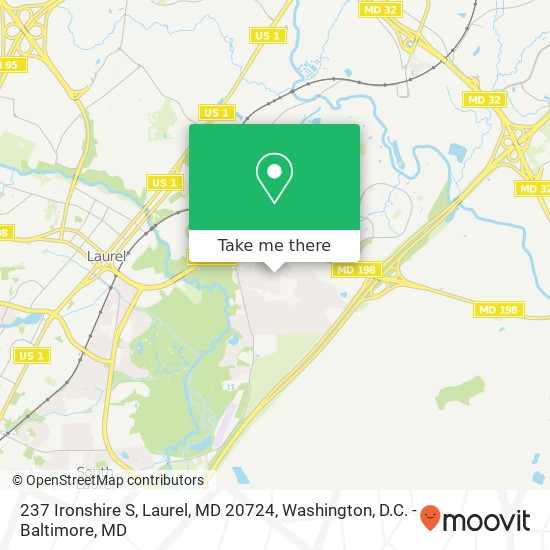 237 Ironshire S, Laurel, MD 20724 map