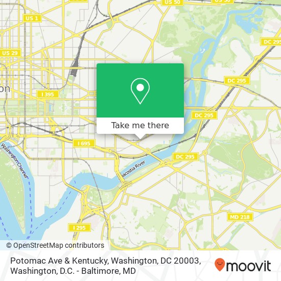 Potomac Ave & Kentucky, Washington, DC 20003 map