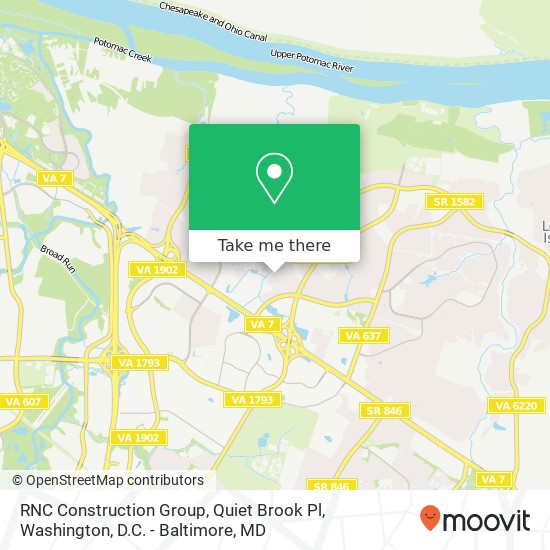 Mapa de RNC Construction Group, Quiet Brook Pl