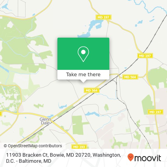 Mapa de 11903 Bracken Ct, Bowie, MD 20720