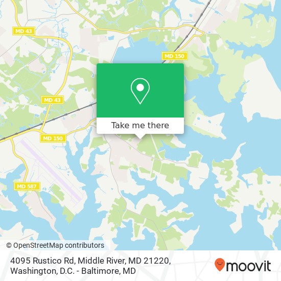 4095 Rustico Rd, Middle River, MD 21220 map