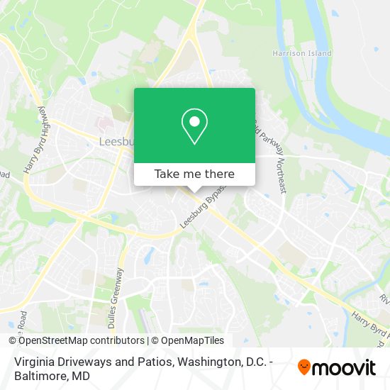 Virginia Driveways and Patios map