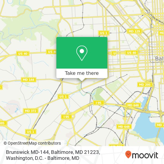 Brunswick MD-144, Baltimore, MD 21223 map