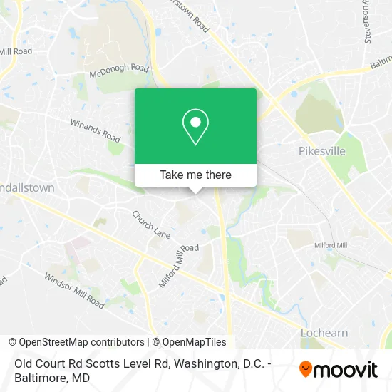 Old Court Rd Scotts Level Rd map