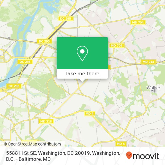 5588 H St SE, Washington, DC 20019 map