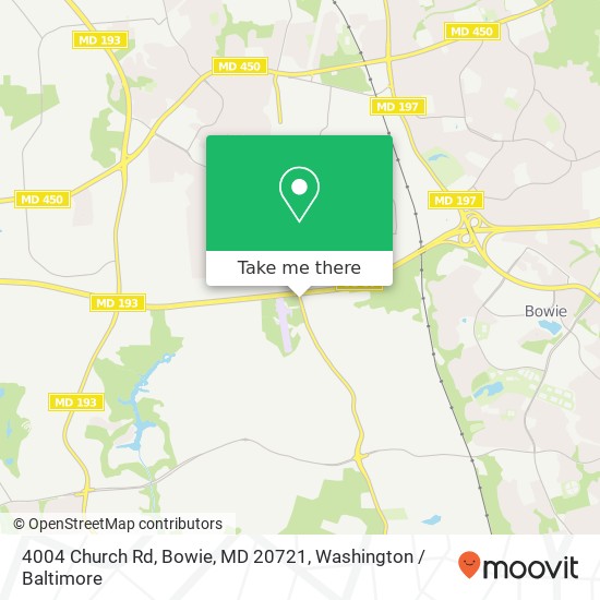 Mapa de 4004 Church Rd, Bowie, MD 20721