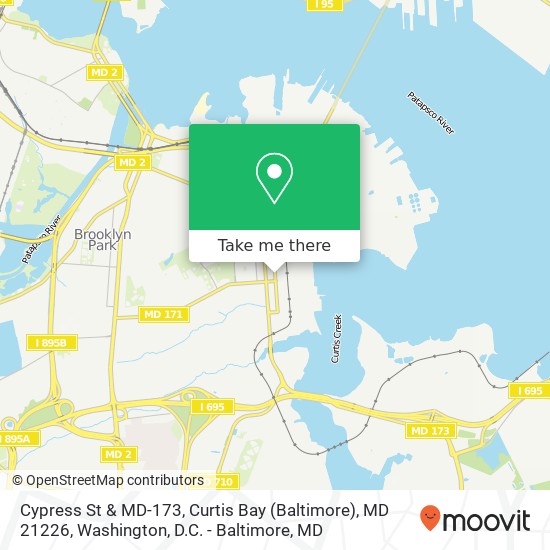 Mapa de Cypress St & MD-173, Curtis Bay (Baltimore), MD 21226