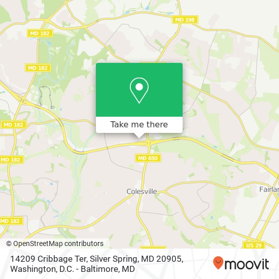 14209 Cribbage Ter, Silver Spring, MD 20905 map