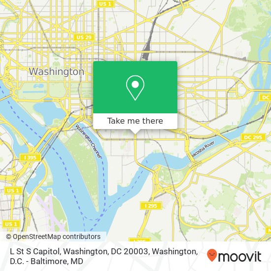 Mapa de L St S Capitol, Washington, DC 20003