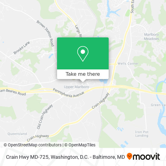 Crain Hwy MD-725 map