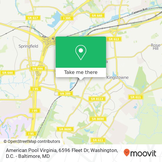American Pool Virginia, 6596 Fleet Dr map