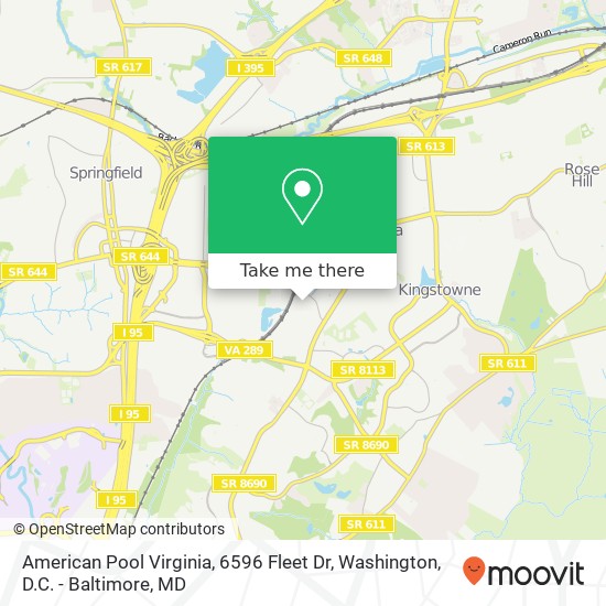 Mapa de American Pool Virginia, 6596 Fleet Dr