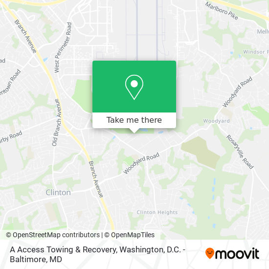 A Access Towing & Recovery map