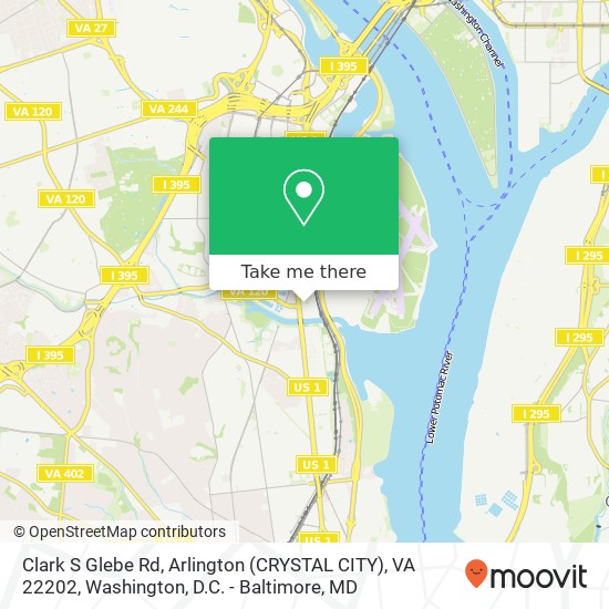 Clark S Glebe Rd, Arlington (CRYSTAL CITY), VA 22202 map