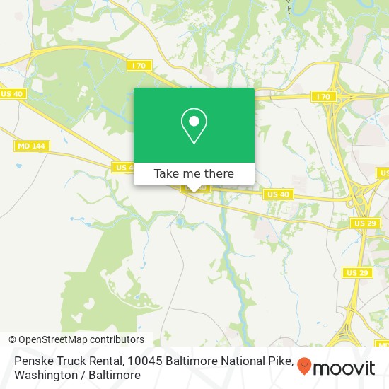 Mapa de Penske Truck Rental, 10045 Baltimore National Pike