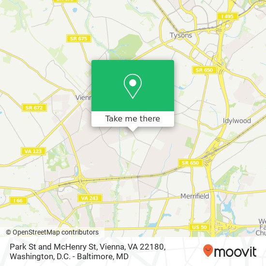 Mapa de Park St and McHenry St, Vienna, VA 22180
