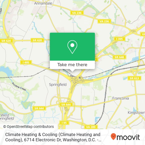 Mapa de Climate Heating & Cooling (Climate Heating and Cooling), 6714 Electronic Dr