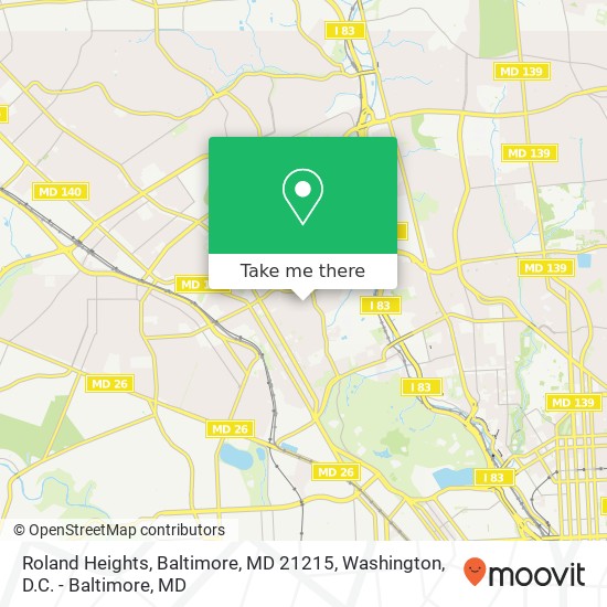 Roland Heights, Baltimore, MD 21215 map