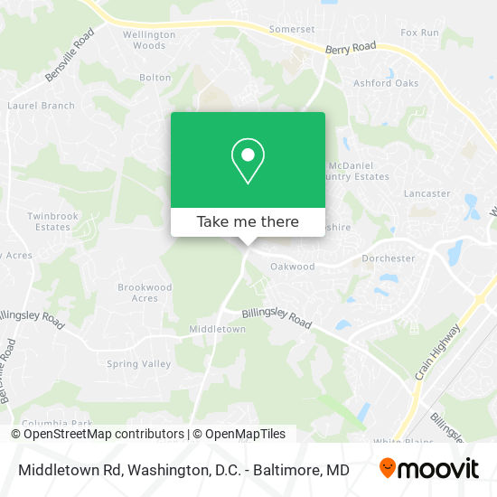 Middletown Rd map