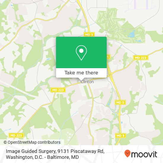 Mapa de Image Guided Surgery, 9131 Piscataway Rd