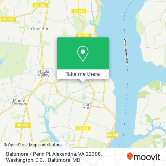 Mapa de Baltimore / Penn Pl, Alexandria, VA 22308