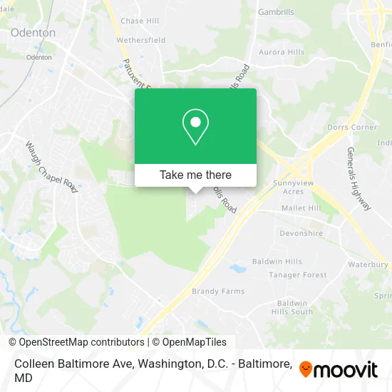 Colleen Baltimore Ave map