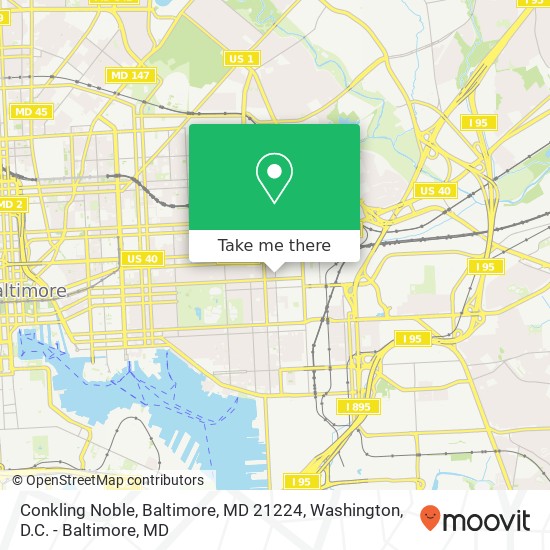 Conkling Noble, Baltimore, MD 21224 map