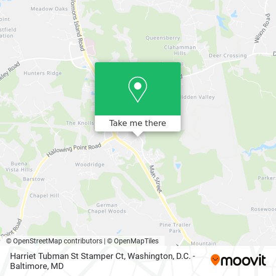 Mapa de Harriet Tubman St Stamper Ct