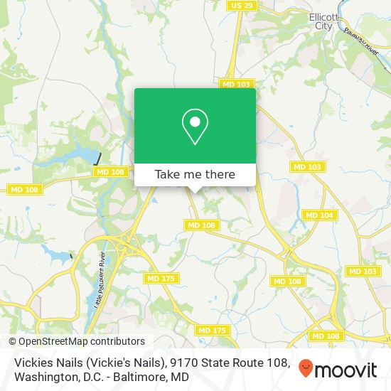 Mapa de Vickies Nails (Vickie's Nails), 9170 State Route 108