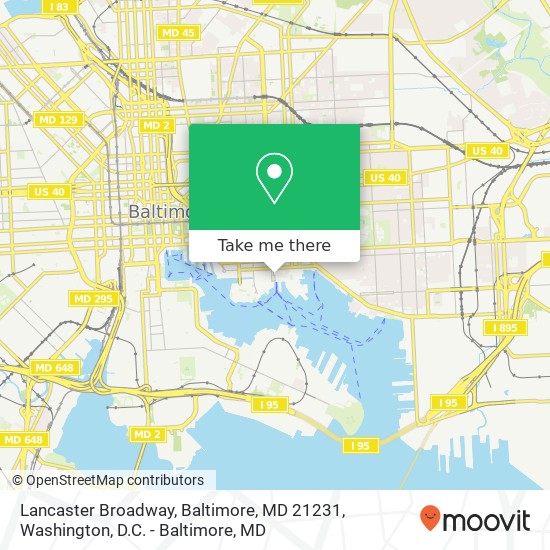 Lancaster Broadway, Baltimore, MD 21231 map