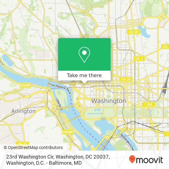 Mapa de 23rd Washington Cir, Washington, DC 20037