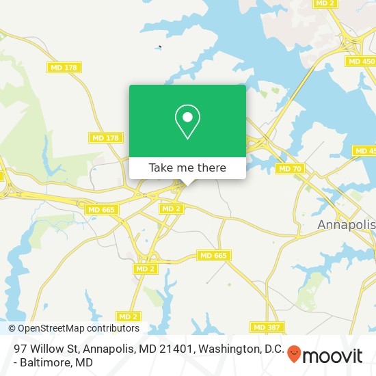 97 Willow St, Annapolis, MD 21401 map