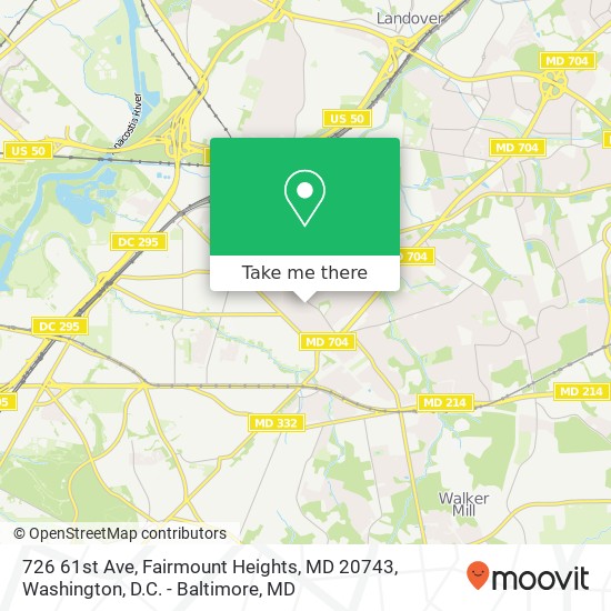 726 61st Ave, Fairmount Heights, MD 20743 map