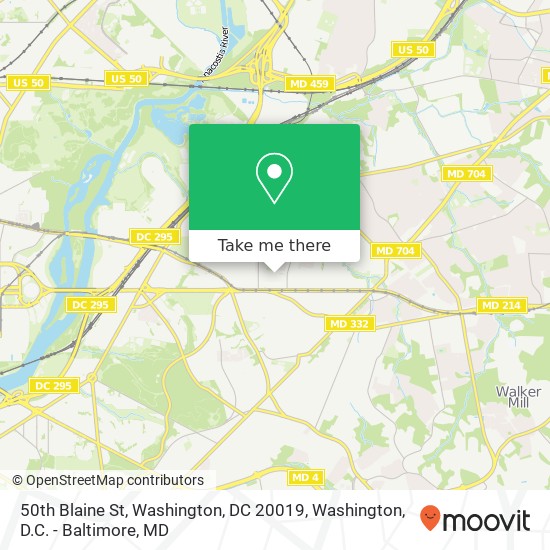 50th Blaine St, Washington, DC 20019 map