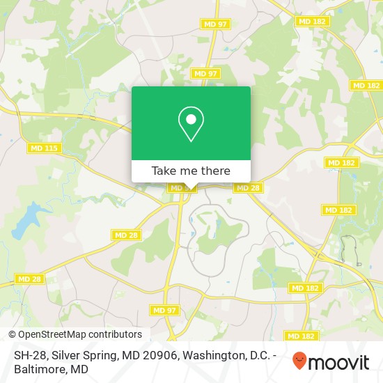 Mapa de SH-28, Silver Spring, MD 20906