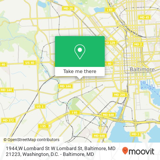 1944,W Lombard St W Lombard St, Baltimore, MD 21223 map