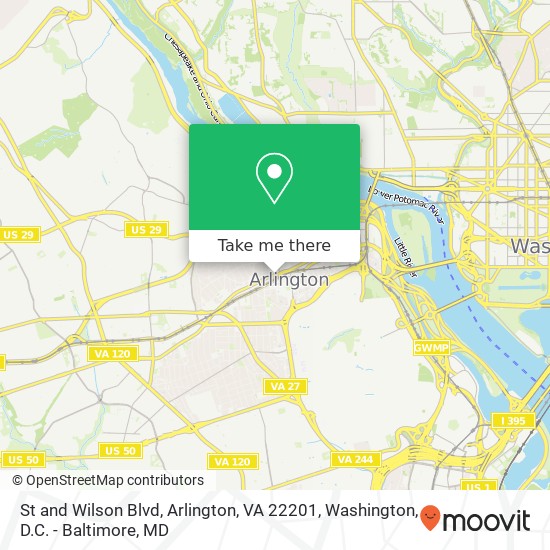 St and Wilson Blvd, Arlington, VA 22201 map