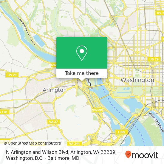 N Arlington and Wilson Blvd, Arlington, VA 22209 map
