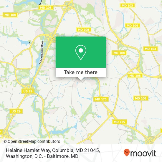 Mapa de Helaine Hamlet Way, Columbia, MD 21045