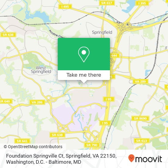 Foundation Springville Ct, Springfield, VA 22150 map