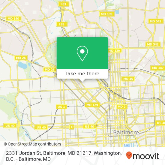 2331 Jordan St, Baltimore, MD 21217 map