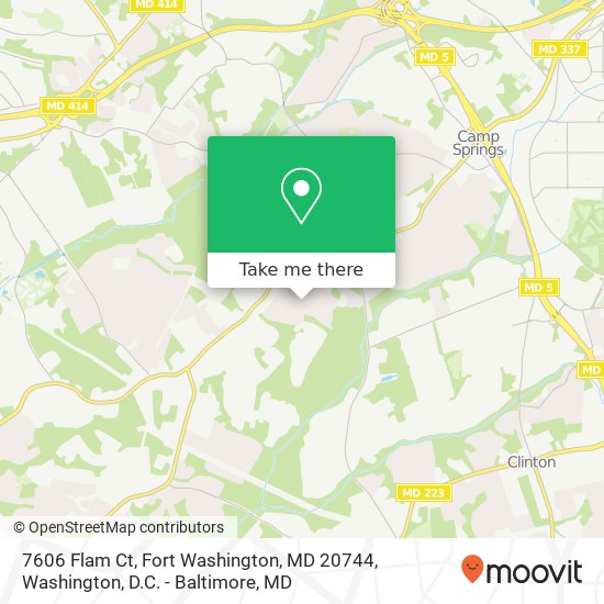 Mapa de 7606 Flam Ct, Fort Washington, MD 20744
