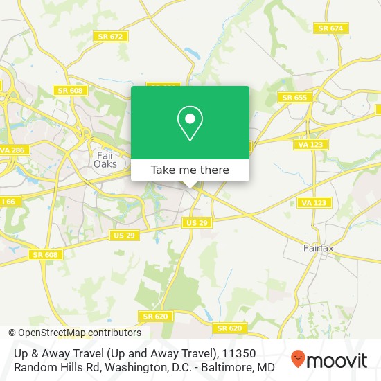 Up & Away Travel (Up and Away Travel), 11350 Random Hills Rd map