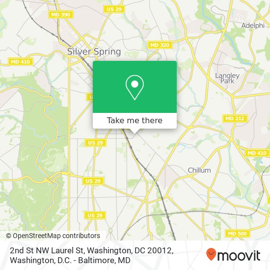 2nd St NW Laurel St, Washington, DC 20012 map