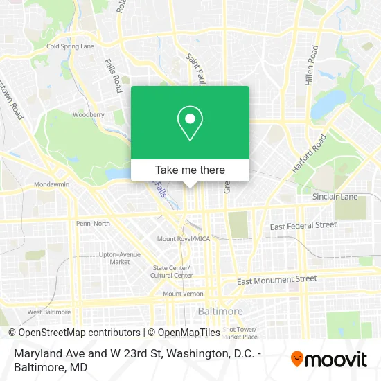 Mapa de Maryland Ave and W 23rd St