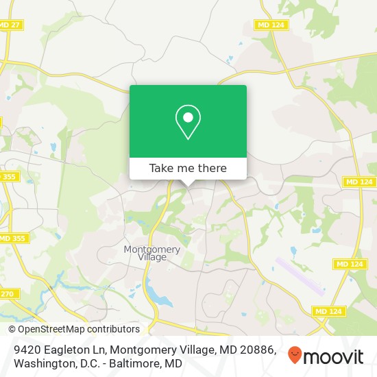 9420 Eagleton Ln, Montgomery Village, MD 20886 map