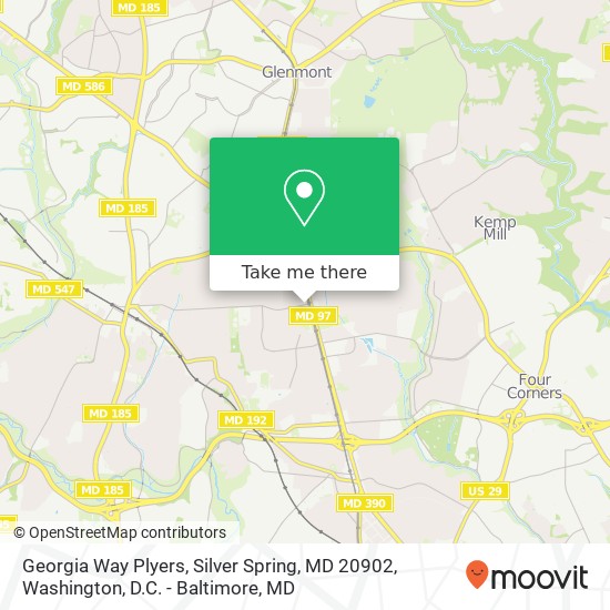 Mapa de Georgia Way Plyers, Silver Spring, MD 20902