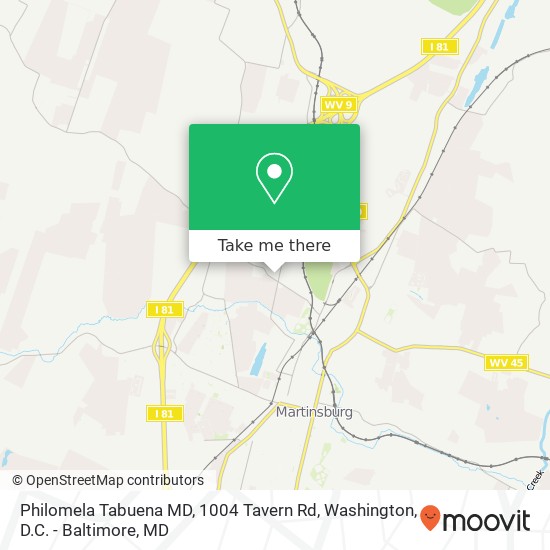 Mapa de Philomela Tabuena MD, 1004 Tavern Rd