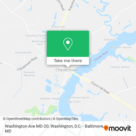 Mapa de Washington Ave MD-20