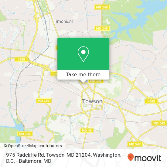 975 Radcliffe Rd, Towson, MD 21204 map